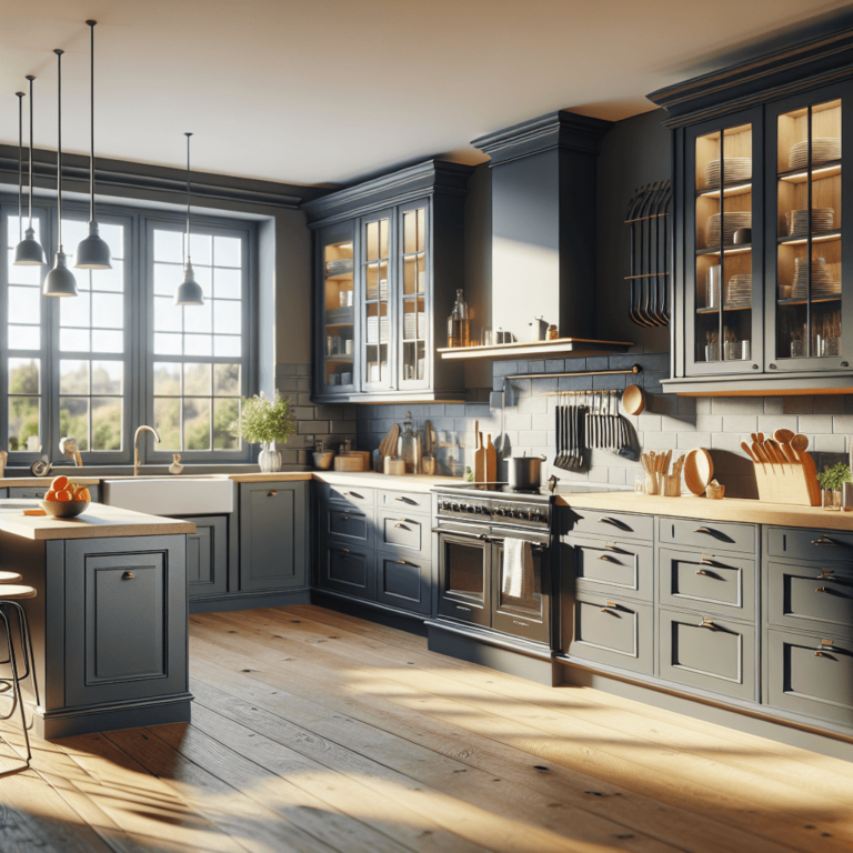 anthrazitfarbene Amerikanische Küche-Augsburg-1