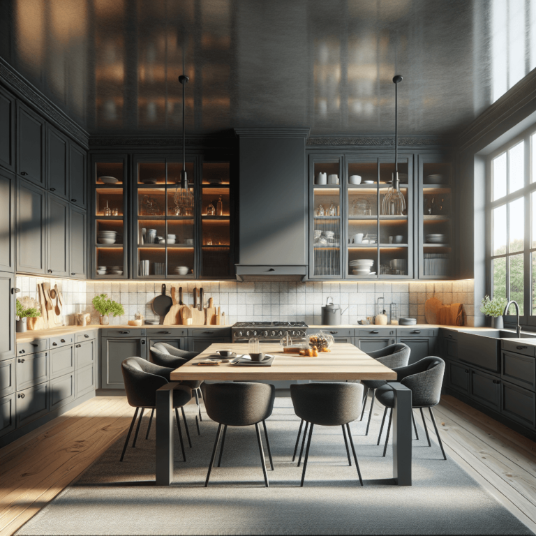 anthrazitfarbene Anrichte Küche-Augsburg-1