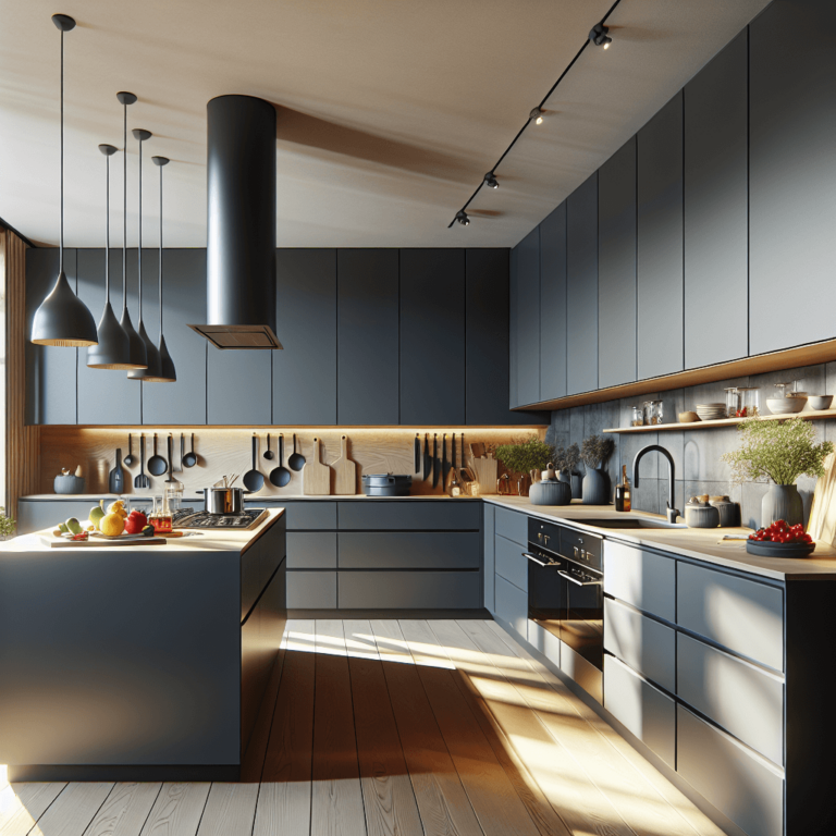 anthrazitfarbene Design Küche-Augsburg-1