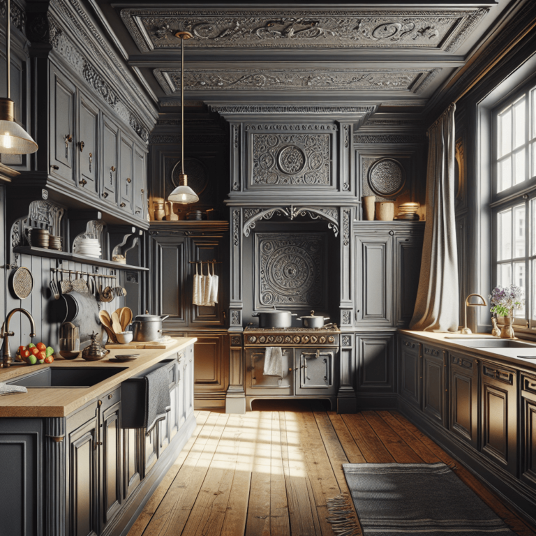 anthrazitfarbene Retro Küche-Augsburg