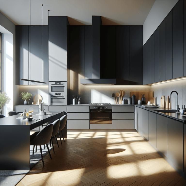 anthrazitfarbene Singleküche-Augsburg