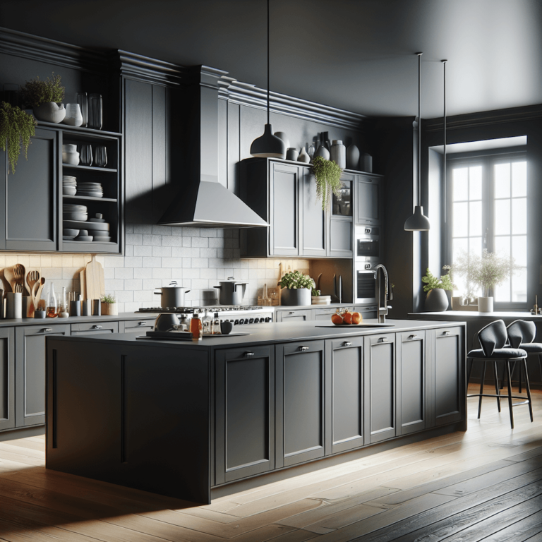 anthrazitfarbene Wohnküche-Augsburg