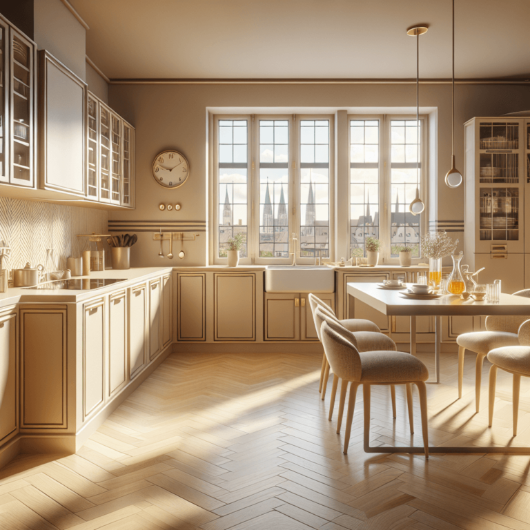 beige Küche im Art-Deco-Stil-Augsburg-1