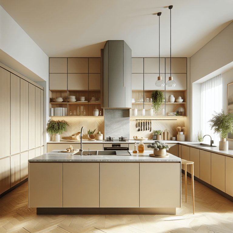 beige Küche im skandinavischen Stil-Augsburg-1