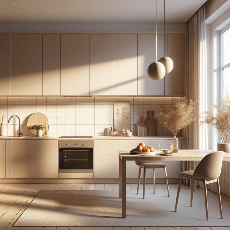 beige Minimalismus Küche-Augsburg