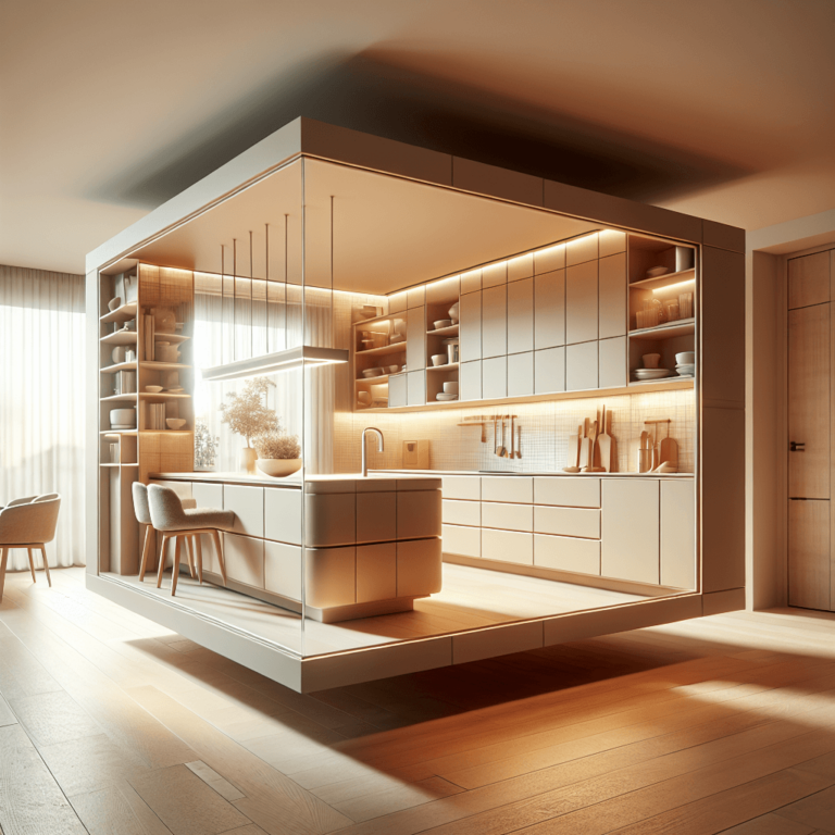 beige Schwebende Küche-Augsburg