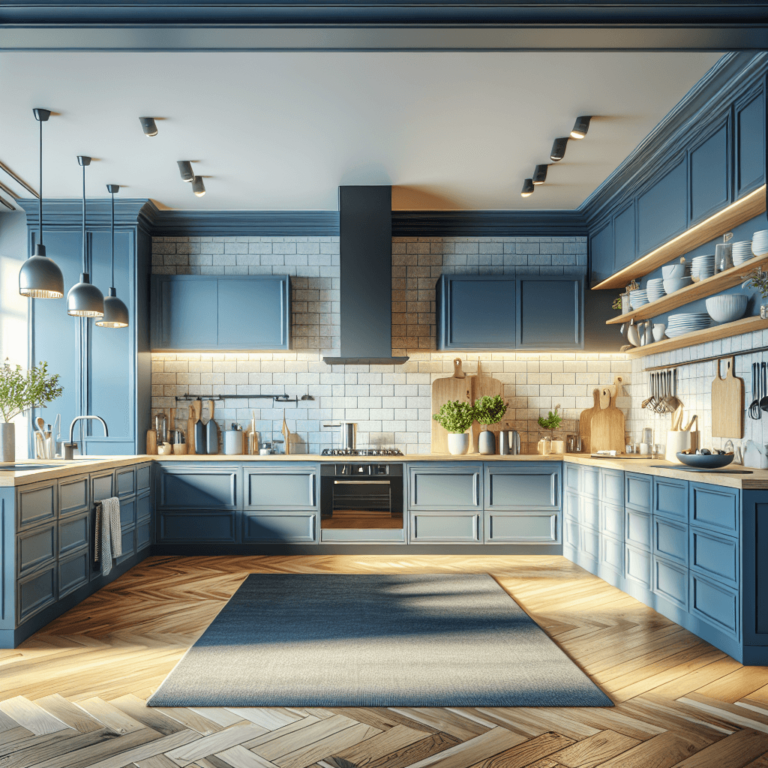 blaue Anrichte Küche-Augsburg-1