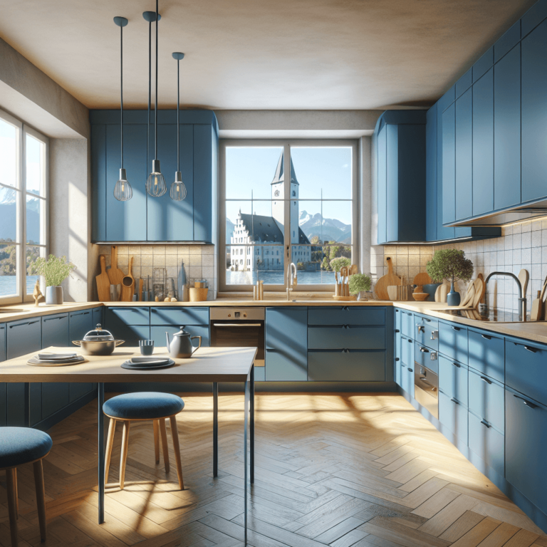 blaue Barrierefreie Küche-Augsburg-1