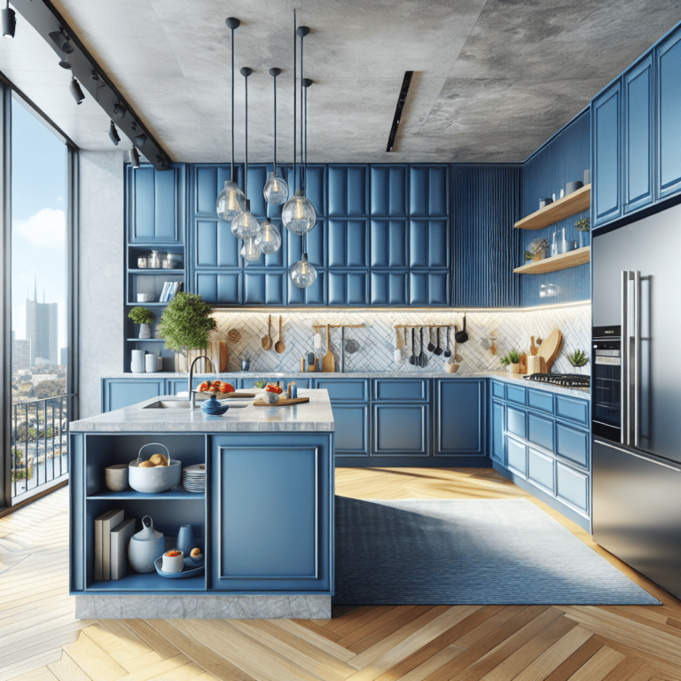 blaue Design Küche-Augsburg-1