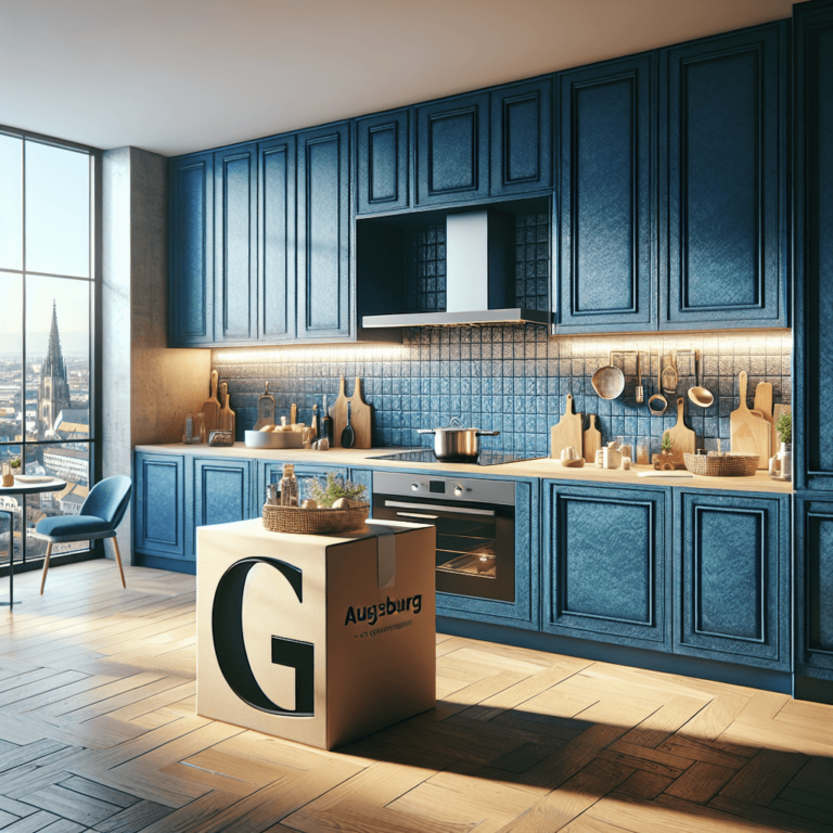 blaue Küche in G-Form-Augsburg-1