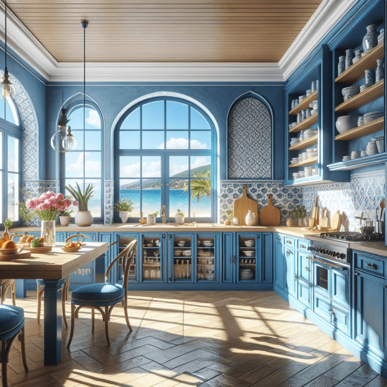 blaue Mediterrane Küche-Augsburg