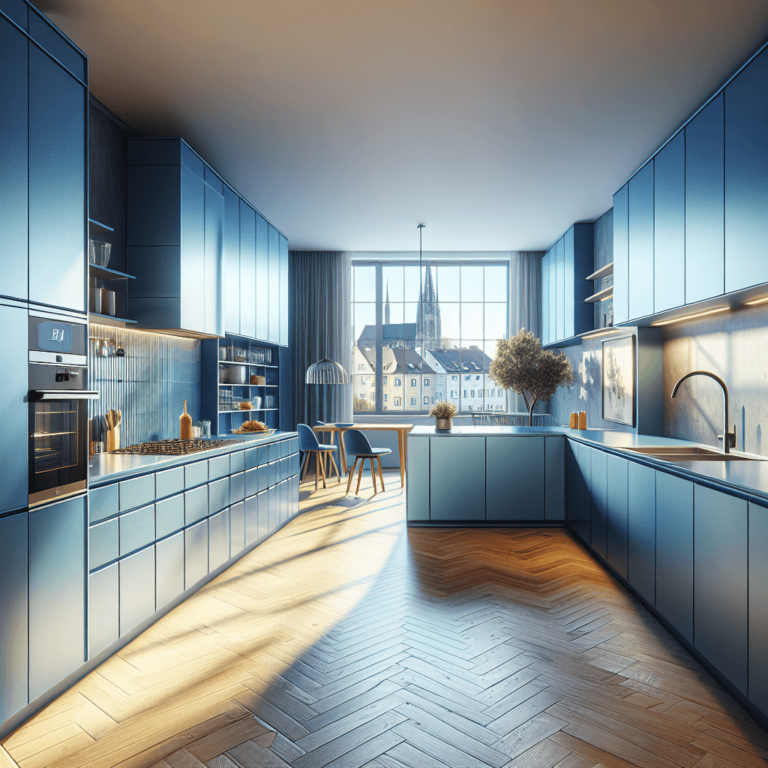 blaue Singleküche-Augsburg