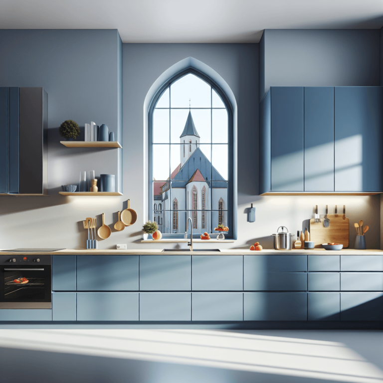 blaugraue Einbauküche-Augsburg-1