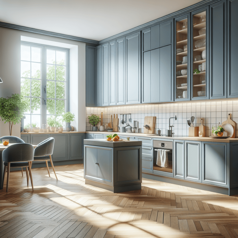 blaugraue Komplett Küche-Augsburg-1