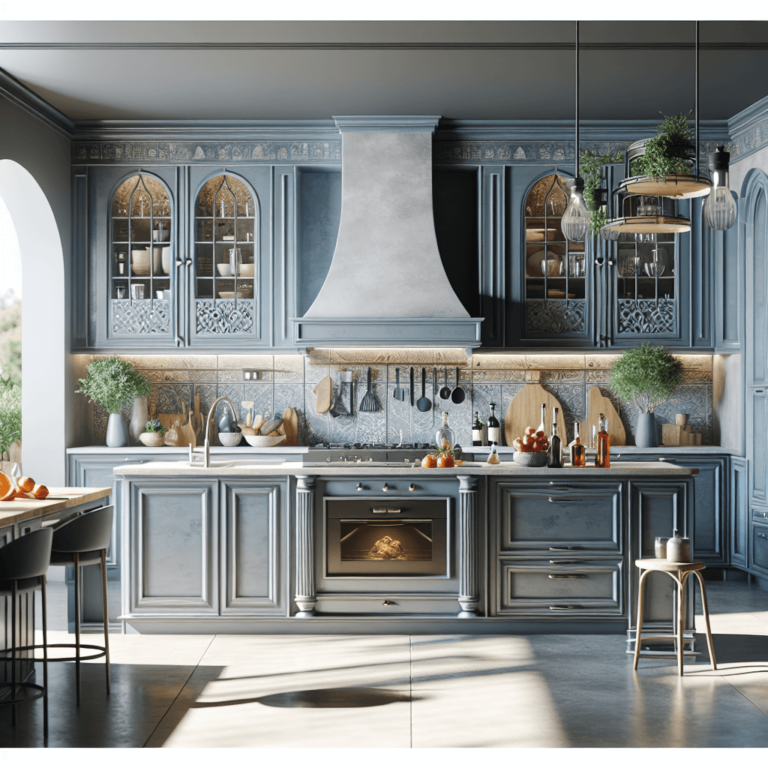 blaugraue Mediterrane Küche-Augsburg