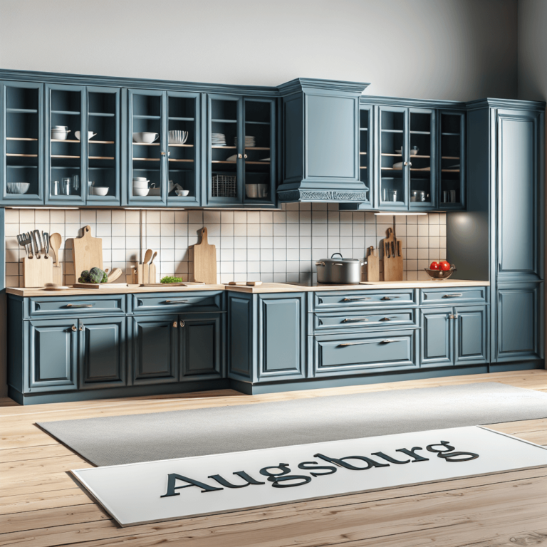 blaugraue Modulare Küche-Augsburg