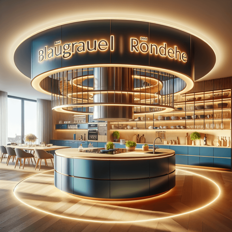 blaugraue Rondell Küche-Augsburg