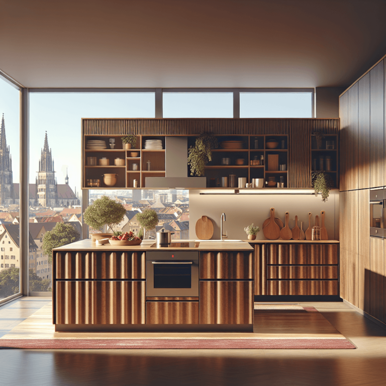 braune Freistehende Küche-Augsburg-1