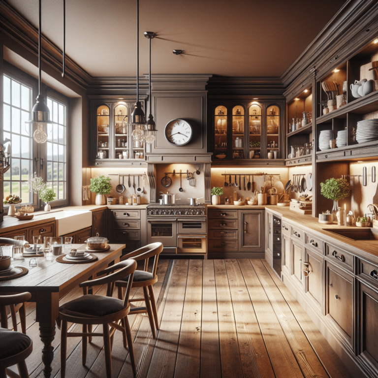 braune Küche im Bauernhausstil-Augsburg-1