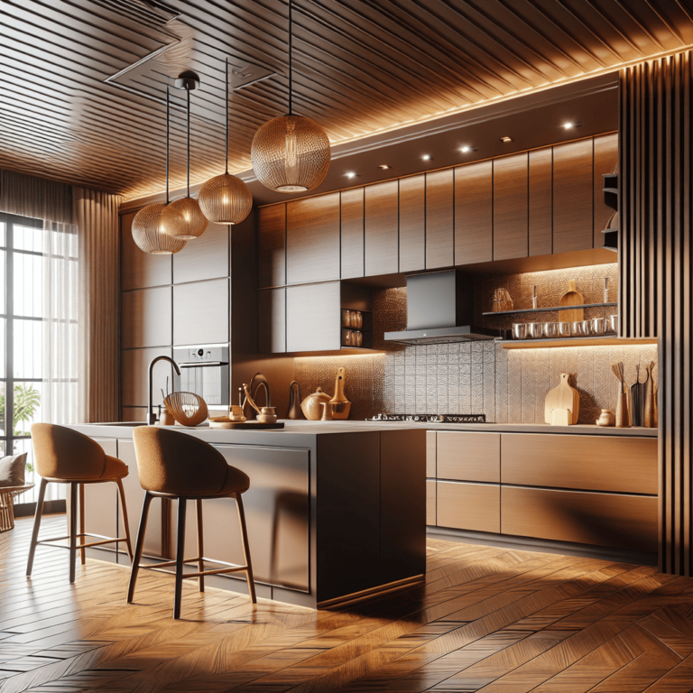 braune Küche im asiatischen Stil-Augsburg-1