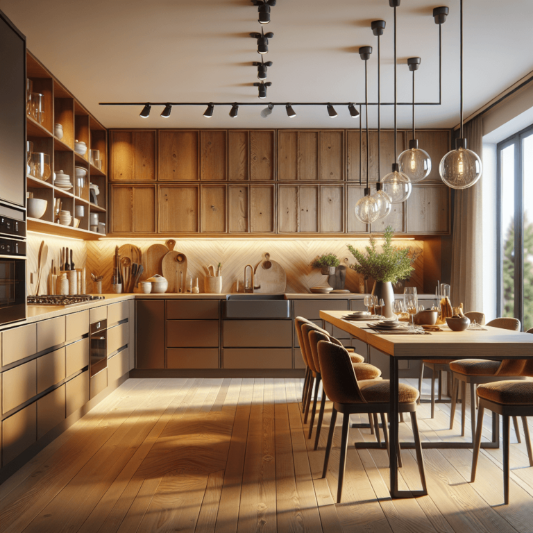 braune Küche im skandinavischen Stil-Augsburg-1