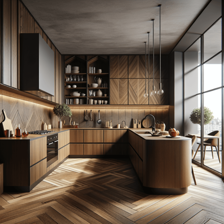 braune Küche in G-Form-Augsburg-1