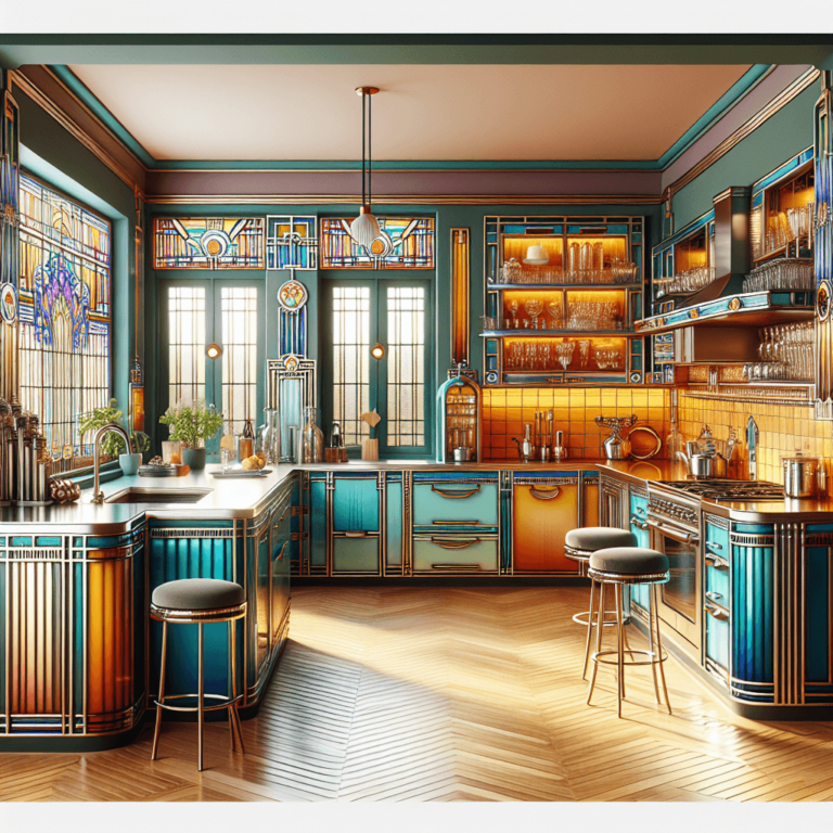 bunte Küche im Art-Deco-Stil-Augsburg-1