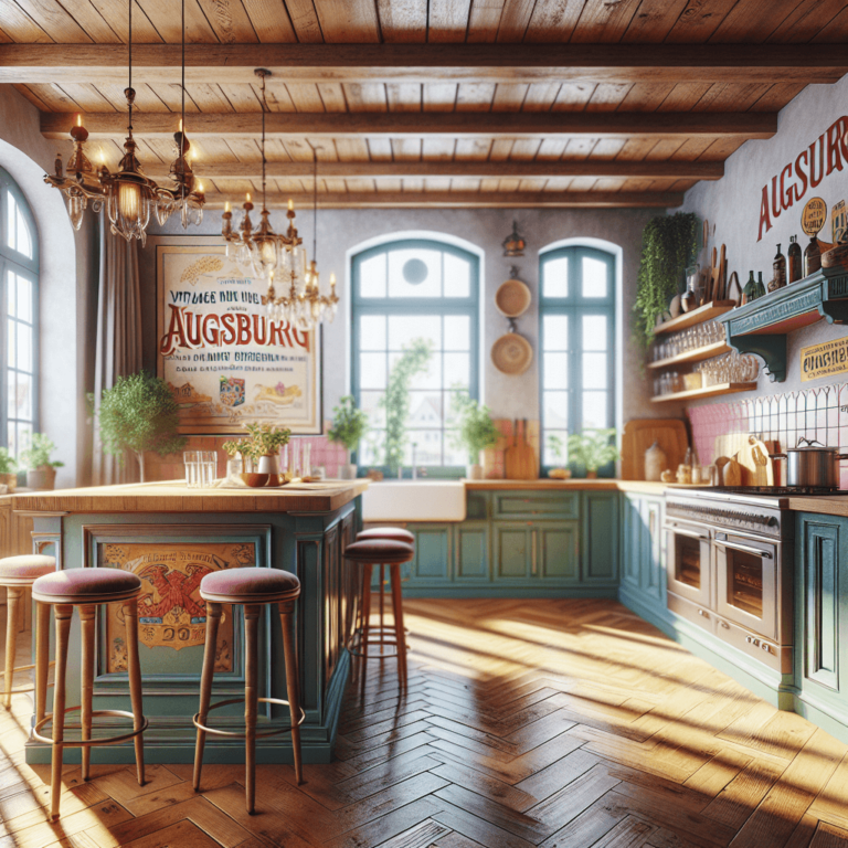 bunte Küche im Vintage Chic Stil-Augsburg-1