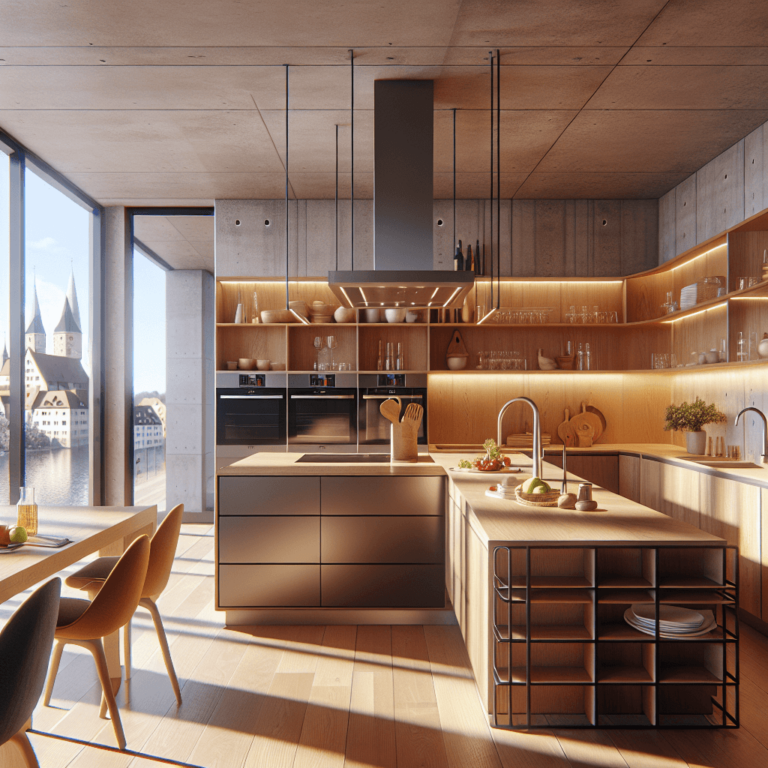 bunte Küche in U-Form-Augsburg