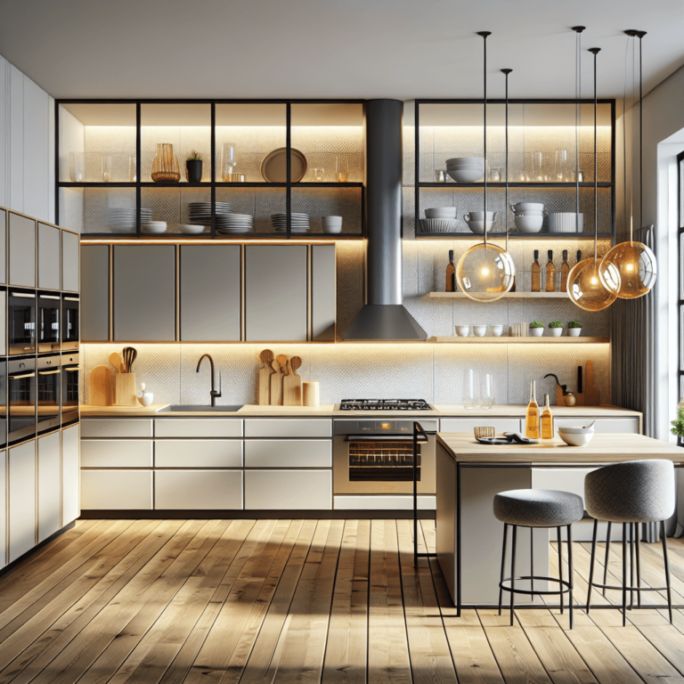 bunte einzeilige Küche-Augsburg-1