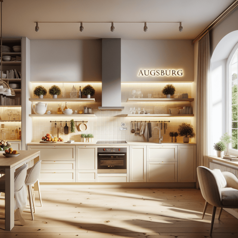 cremefarbene Einbauküche-Augsburg-1