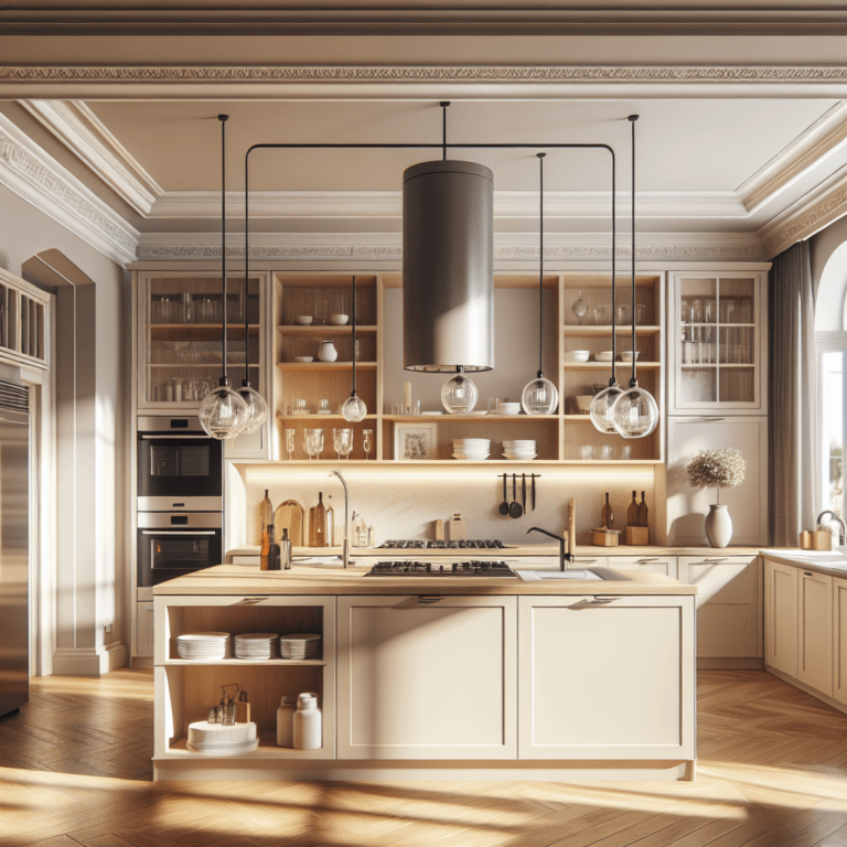 cremefarbene Freistehende Küche-Augsburg-1