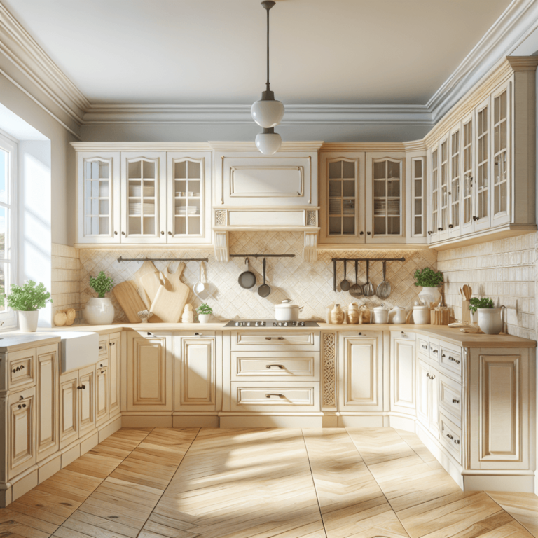 cremefarbene Küche im Shabby Chic Stil-Augsburg-1