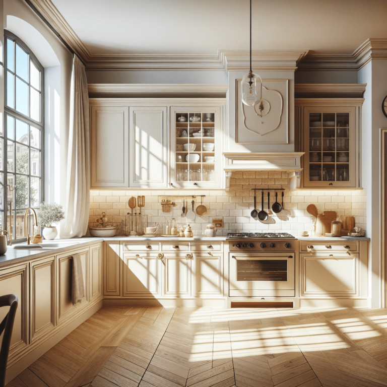 cremefarbene Küche im Vintage Chic Stil-Augsburg-1