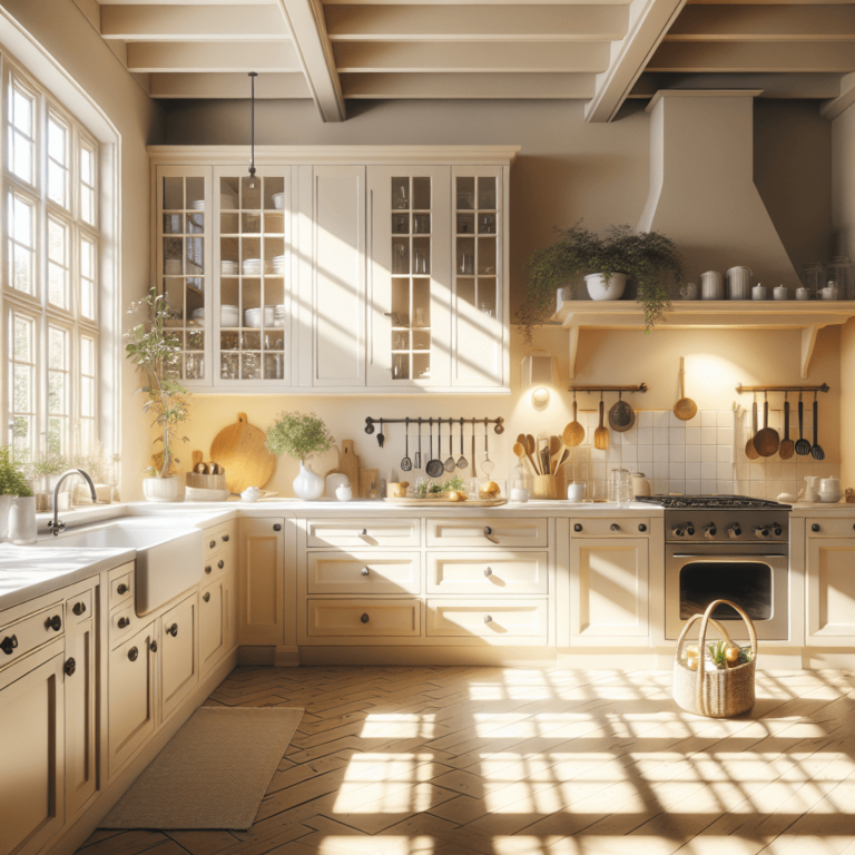 cremefarbene Küche im skandinavischen Stil-Augsburg-1