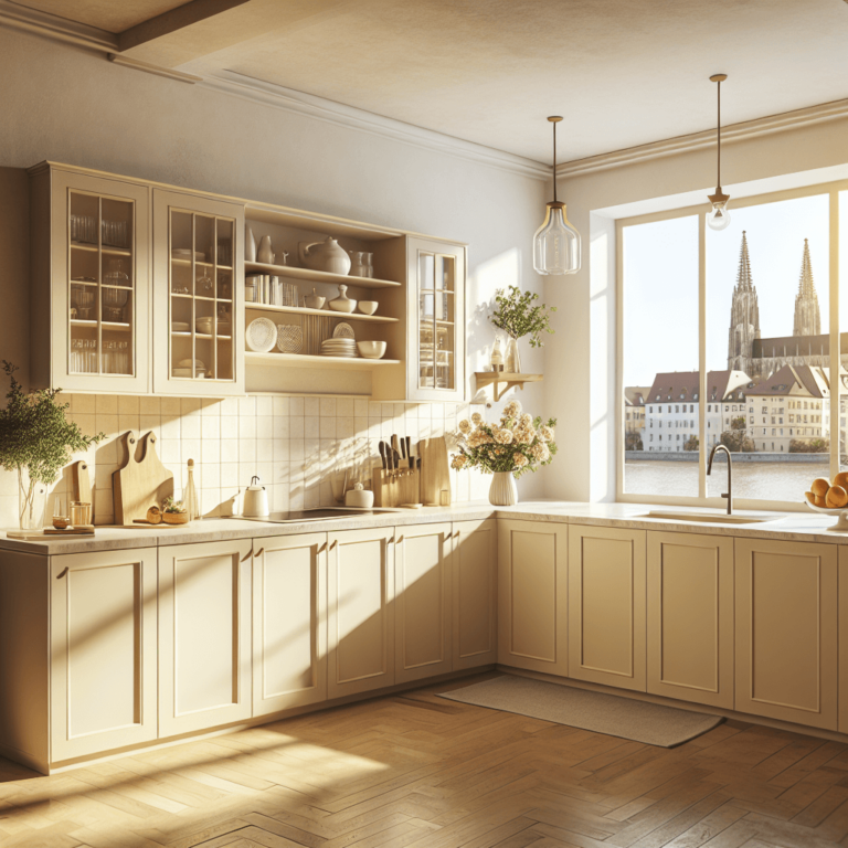 cremefarbene Mediterrane Küche-Augsburg