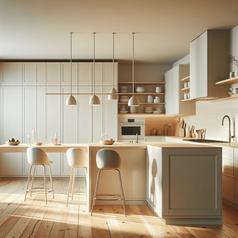 cremefarbene Minimalismus Küche-Augsburg