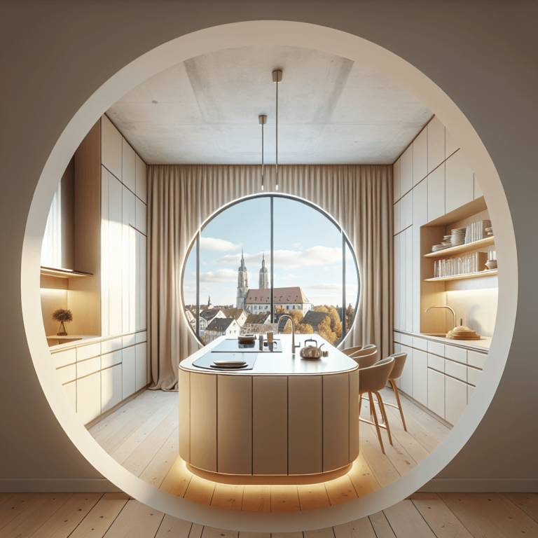 cremefarbene Rondell Küche-Augsburg