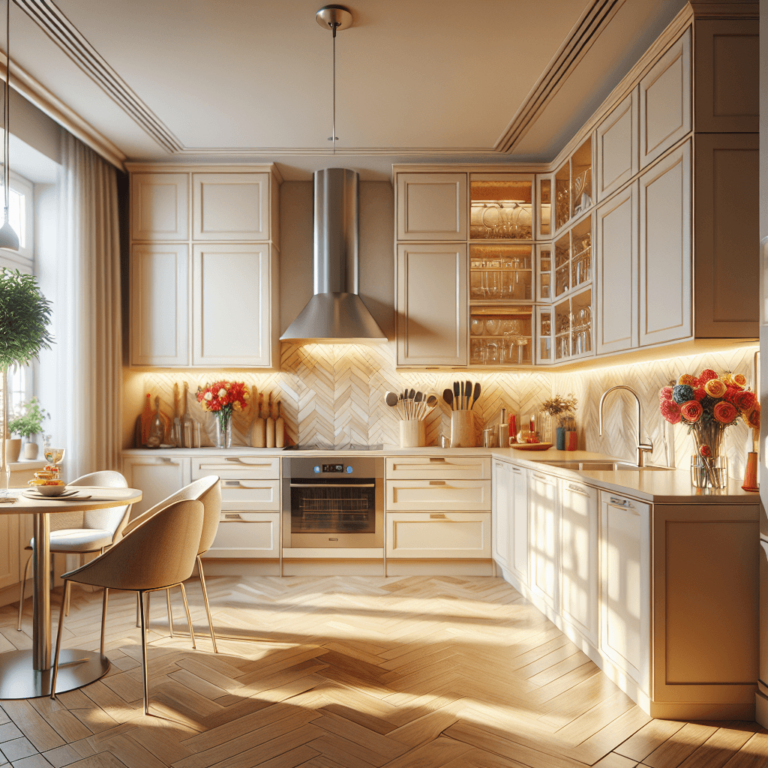 cremefarbene Wohnküche-Augsburg