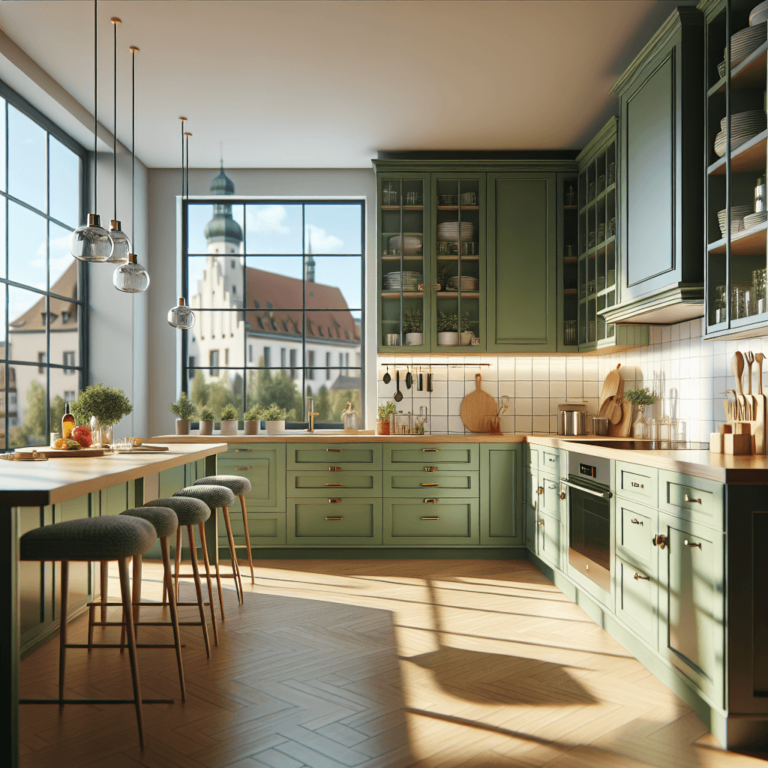 grüne Amerikanische Küche-Augsburg-1