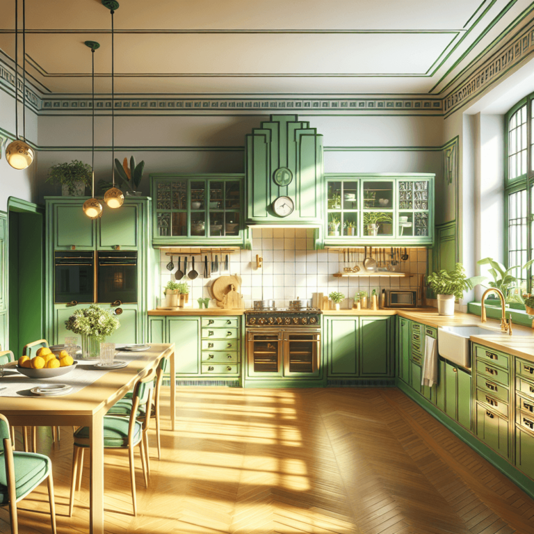 grüne Küche im Art-Deco-Stil-Augsburg-1