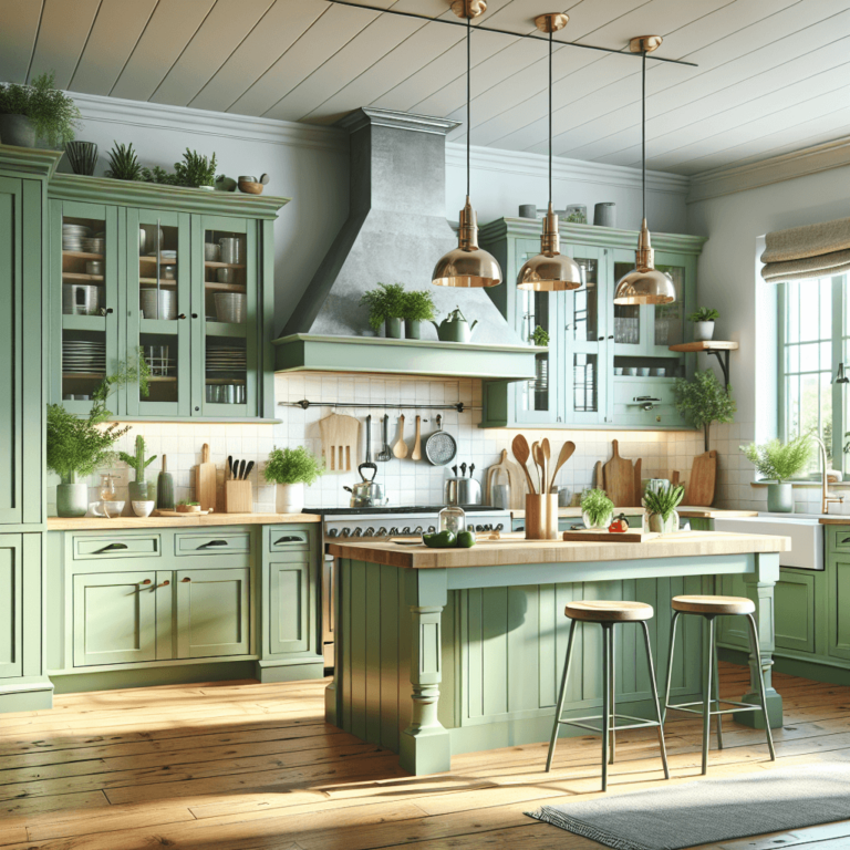grüne Küche im Bauernhausstil-Augsburg-1