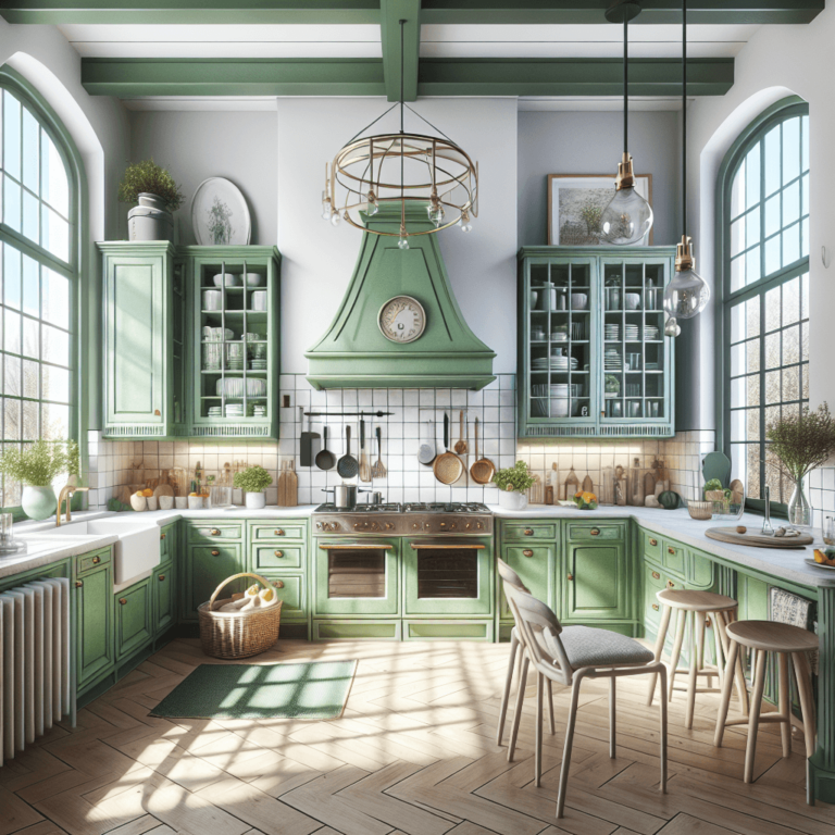 grüne Küche im Shabby Chic Stil-Augsburg-1