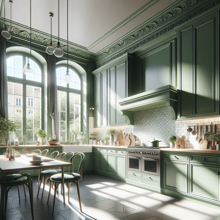 grüne Küche im Vintage Chic Stil-Augsburg-1