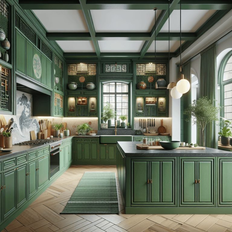 grüne Küche im asiatischen Stil-Augsburg-1