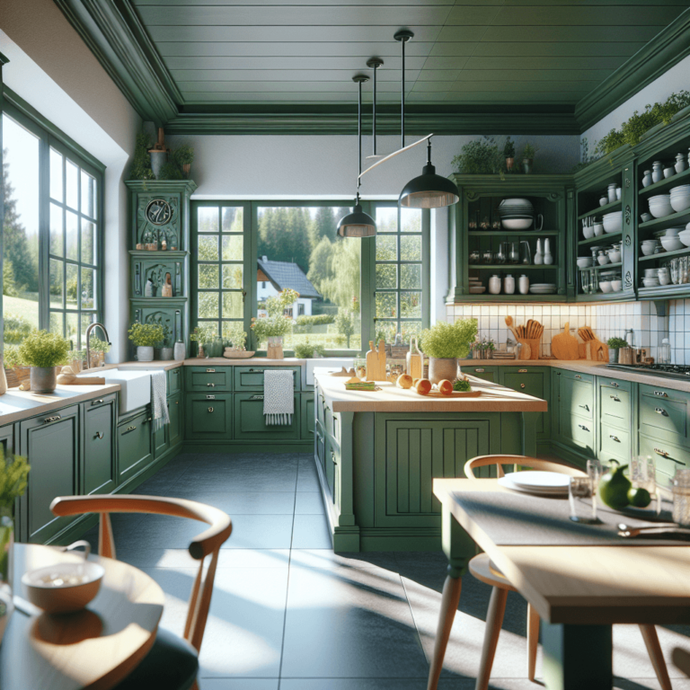grüne Landhausküche-Augsburg