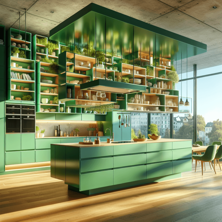 grüne Schwebende Küche-Augsburg