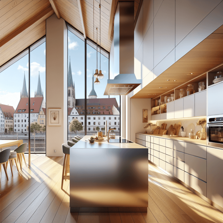 hochglanz Küche für Dachschräge-Augsburg-1