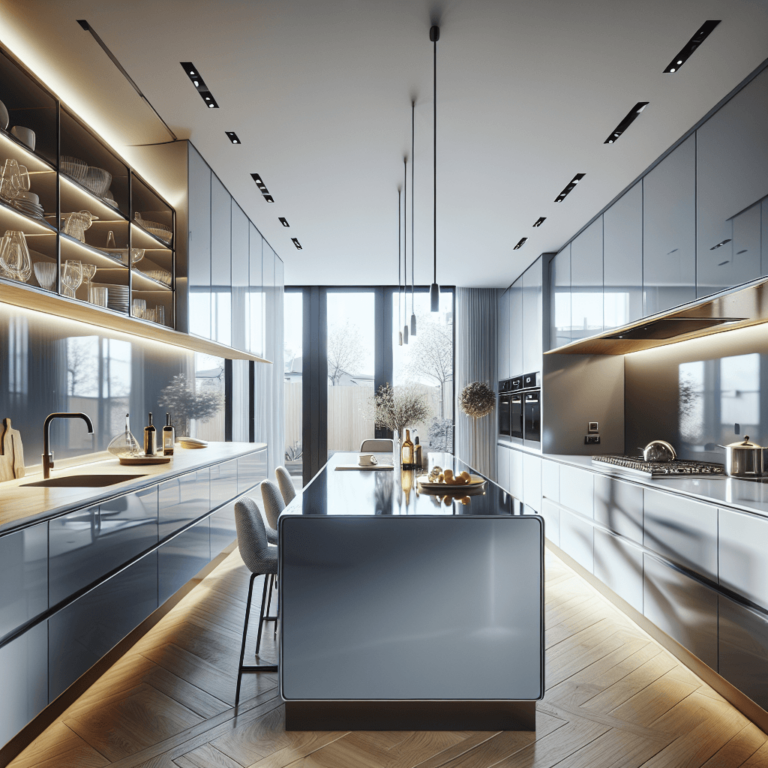 hochglanz Küche in L-Form-Augsburg-1