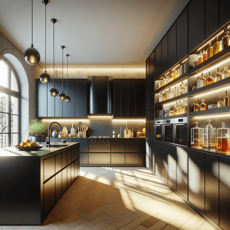 schwarze Einbauküche-Augsburg-1